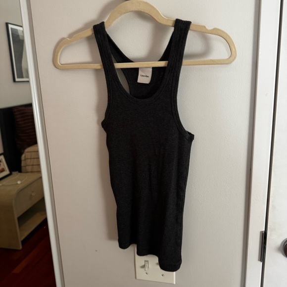 CALVIN KLEIN bundle of two - black and charcoal ribbed tanks - Picture 7 of 7
